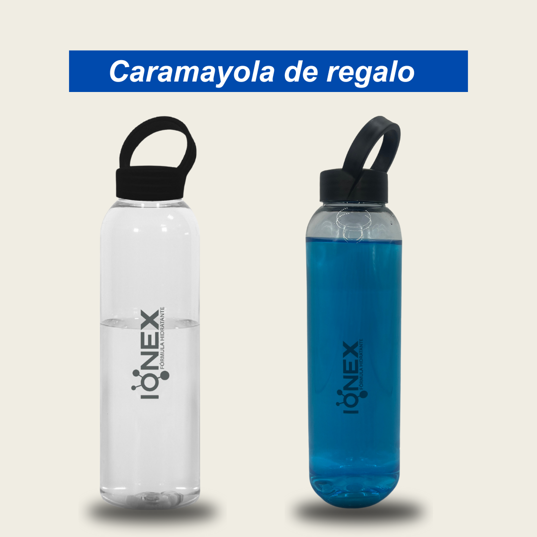 Pack 8x6 Botellas IONEX (1 Litro) - Sabor a elección + caramayola de regalo