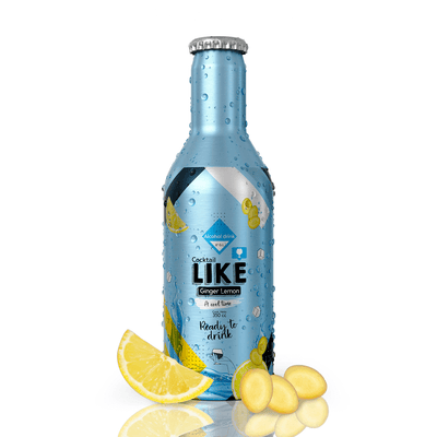 LIKE Ginger Lemon / Like a cool time cocktail ready to drink 6° G.L. - 12 unidades
