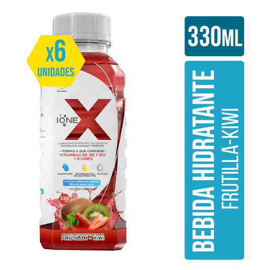 Pack 6 IONEX – Súper Hidratación Frutilla Kiwi (330 ml)